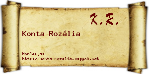 Konta Rozália névjegykártya