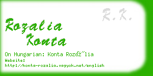 rozalia konta business card